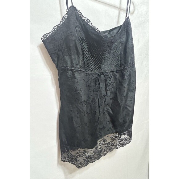 Express Design Studio Womens L Silk Black Floral Camisole - Picture 7 of 13